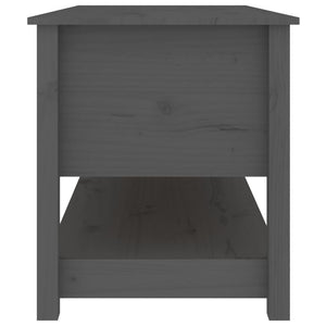 Tavolino da Salotto Grigio 102x49x55 cm Legno Massello di Pino 820923