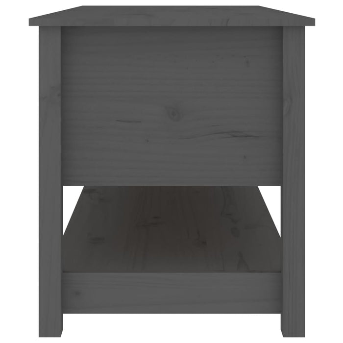 Tavolino da Salotto Grigio 102x49x55 cm Legno Massello di Pino 820923