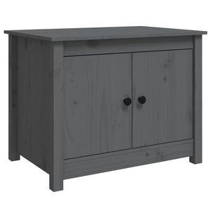 Tavolino da Salotto Grigio 71x49x55 cm Legno Massello di Pino cod mxl 26970