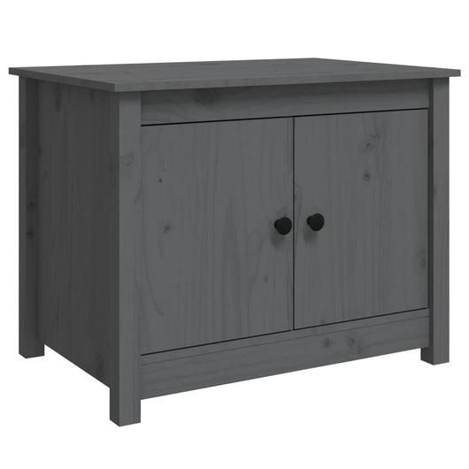 Tavolino da Salotto Grigio 71x49x55 cm Legno Massello di Pino cod mxl 26970