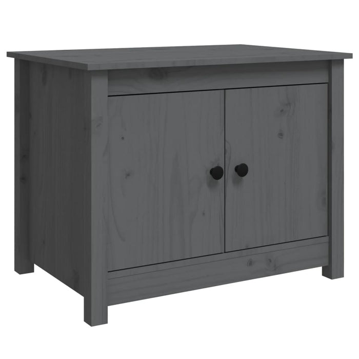Tavolino da Salotto Grigio 71x49x55 cm Legno Massello di Pino cod mxl 26970