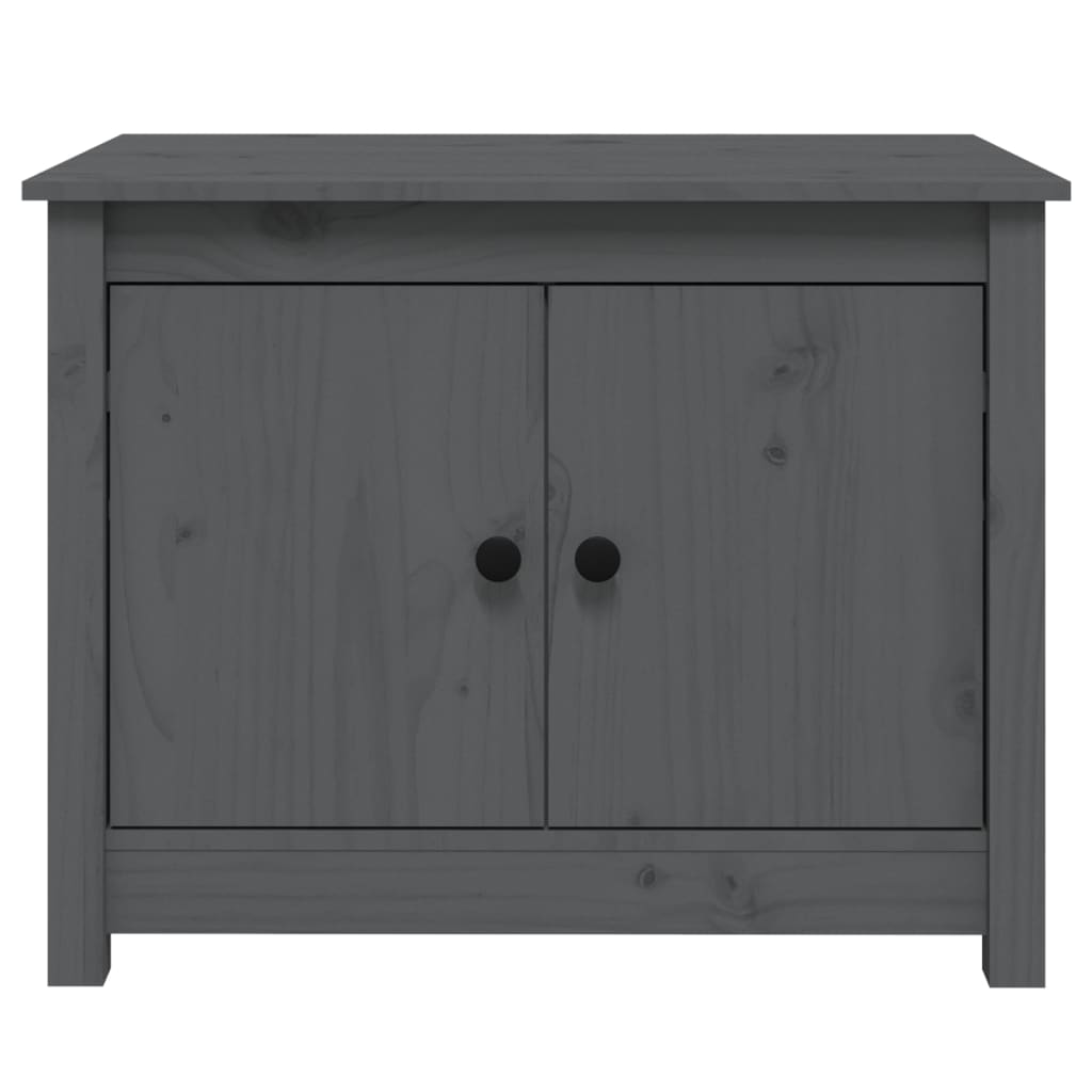 Tavolino da Salotto Grigio 71x49x55 cm Legno Massello di Pino cod mxl 26970