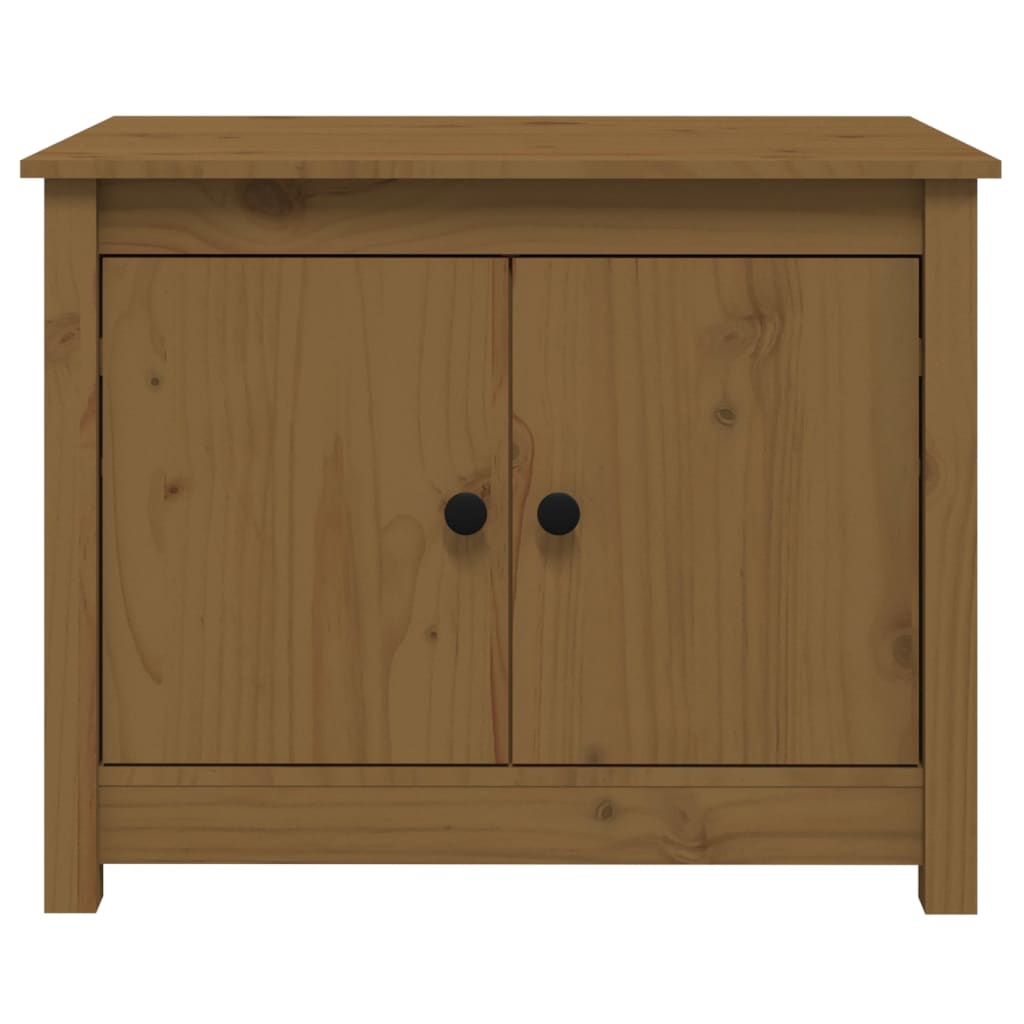 Tavolino da Salotto Miele 71x49x55 cm in Legno Massello di Pino