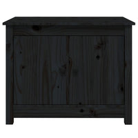 Tavolino da Salotto Nero 71x49x55 cm in Legno Massello di Pino
