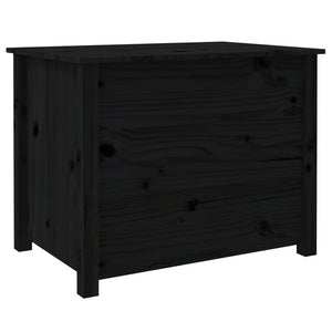 Tavolino da Salotto Nero 71x49x55 cm in Legno Massello di Pino