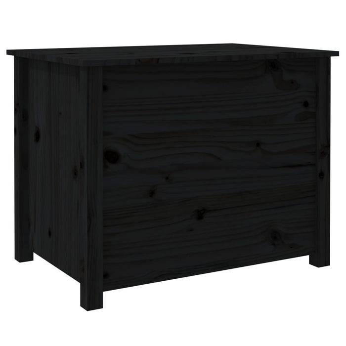 Tavolino da Salotto Nero 71x49x55 cm in Legno Massello di Pino