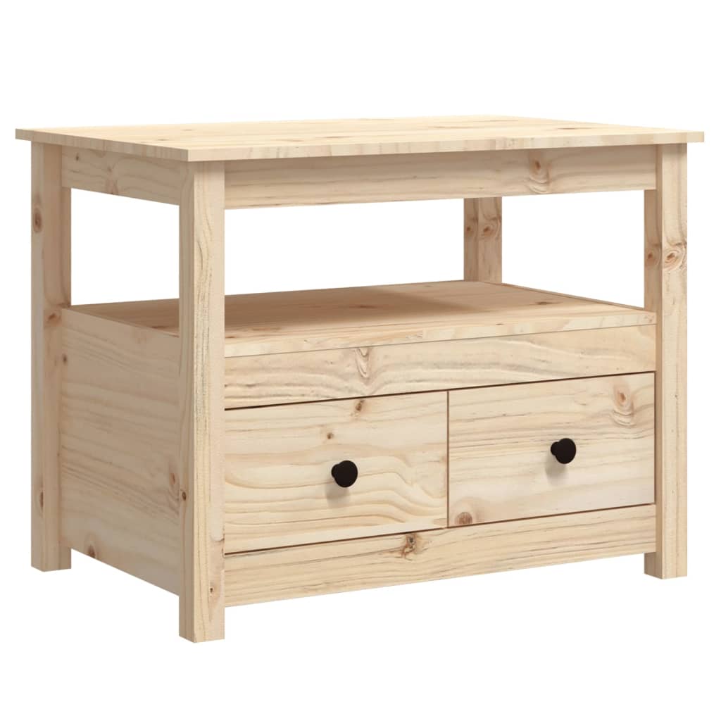 Tavolino da Salotto 71x49x55 cm in Legno Massello di Pino cod mxl 27776