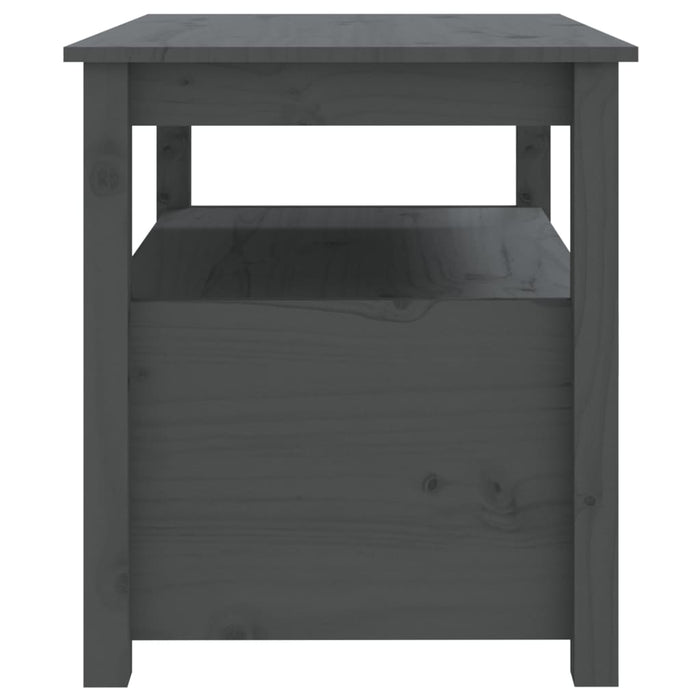 Tavolino da Salotto Grigio 71x49x55 cm Legno Massello di Pino cod mxl 26085