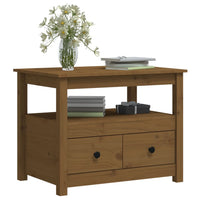 Tavolino da Salotto ambra 71x49x55 cm in Legno Massello di Pino 820939