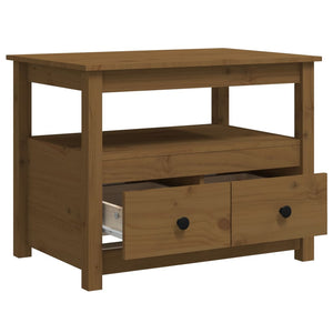 Tavolino da Salotto ambra 71x49x55 cm in Legno Massello di Pino 820939
