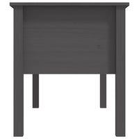 Tavolino da Salotto Grigio 102x49x55 cm Legno Massello di Pino