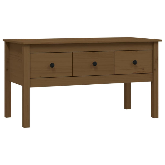 Tavolino da Salotto ambra 102x49x55cm in Legno Massello di Pino 820944