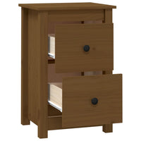 Comodini 2 pz ambra 40x35x61,5 cm in Legno Massello di Pino 820953