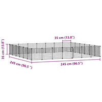 Gabbia per Animali 28 Pannelli con Porta Nero 35x35 cm Acciaio cod mxl 53829