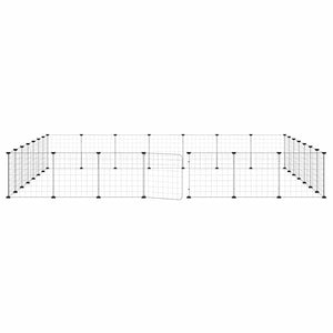 Gabbia per Animali 28 Pannelli con Porta Nero 35x35 cm Acciaio 3114020