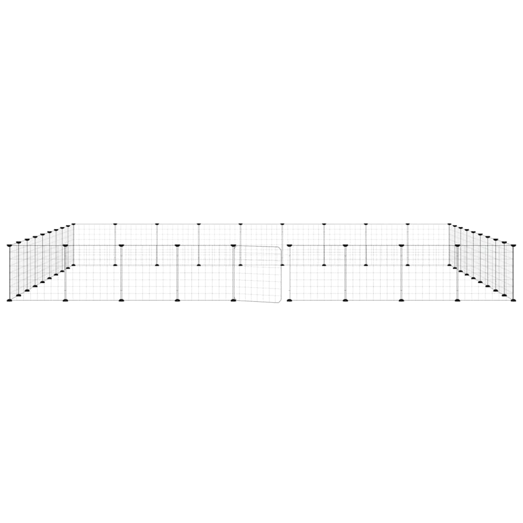 Gabbia per Animali 36 Pannelli con Porta Nera 35x35 cm Acciaio 3114021