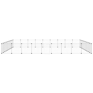 Gabbia per Animali 36 Pannelli con Porta Nera 35x35 cm Acciaio 3114021