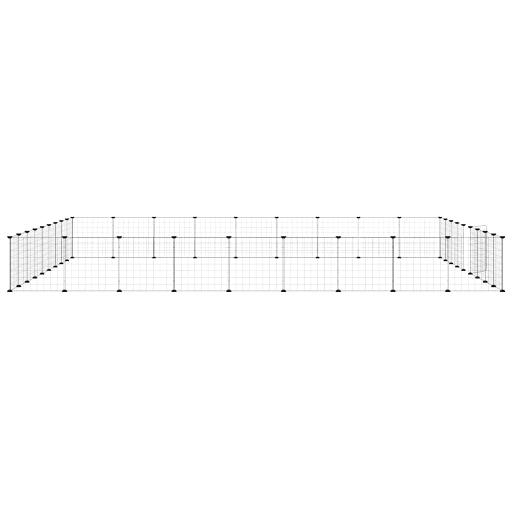 Gabbia per Animali 36 Pannelli con Porta Nera 35x35 cm Acciaio 3114021