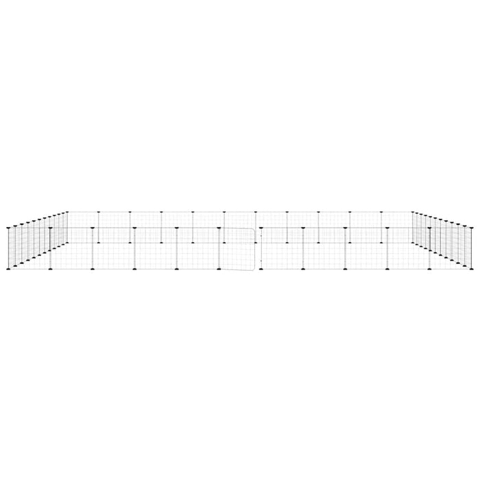 Gabbia per Animali 44 Pannelli con Porta Nera 35x35 cm Acciaio 3114022