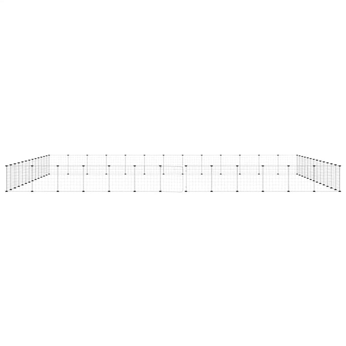 Gabbia per Animali 52 Pannelli con Porta Nero 35x35 cm Acciaio 3114023