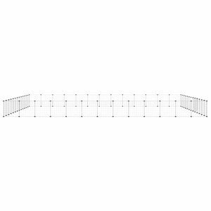Gabbia per Animali 52 Pannelli con Porta Nero 35x35 cm Acciaio 3114023