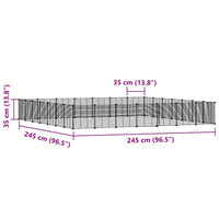 Gabbia per Animali 28 Pannelli con Porta Nero 35x35 cm Acciaio cod mxl 53872