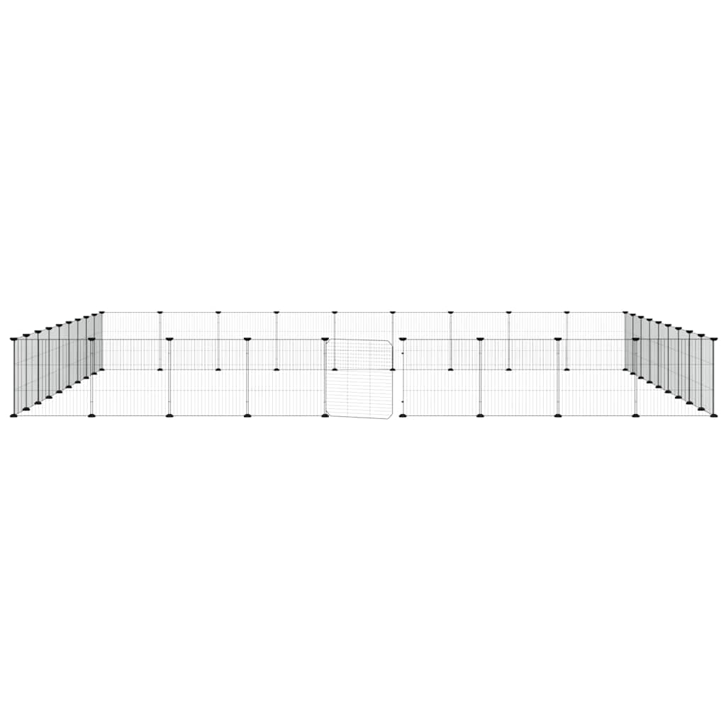 Gabbia per Animali 36 Pannelli con Porta Nera 35x35 cm Acciaio 3114027