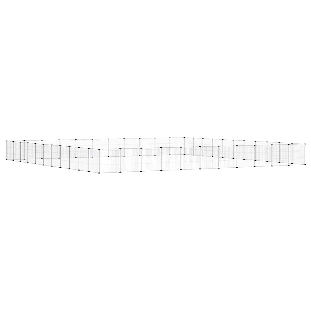 Gabbia per Animali 44 Pannelli con Porta Nera 35x35 cm Acciaio 3114028