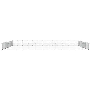Gabbia per Animali 52 Pannelli con Porta Nero 35x35 cm Acciaio 3114029