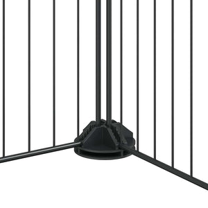 Gabbia per Animali 60 Pannelli con Porta Nera 35x35 cm Acciaio 3114030