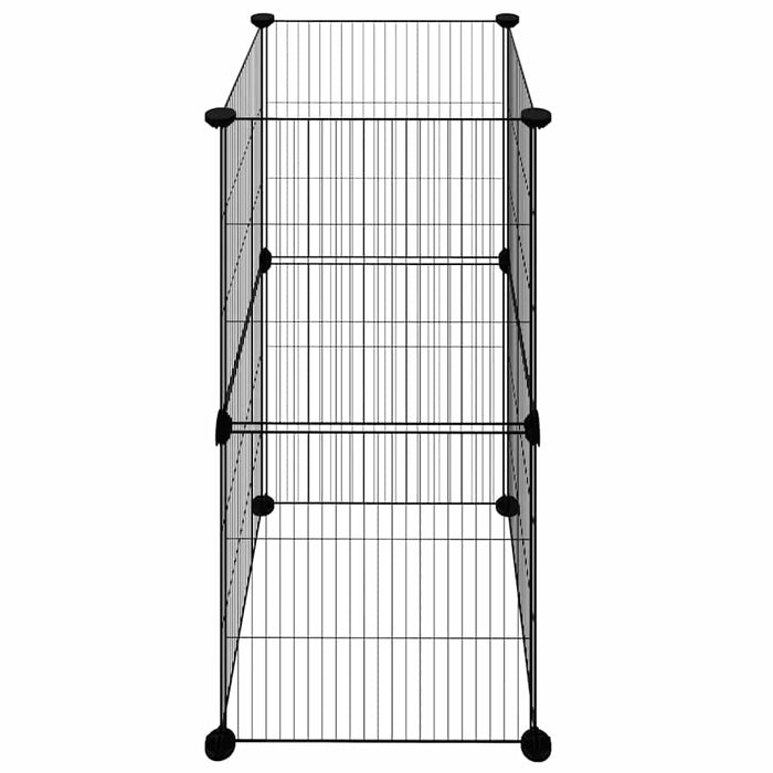Gabbia per Animali Domestici 8 Pannelli Nero 35x35 cm Acciaio 3114034