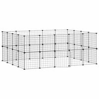 Gabbia per Animali 36 Pannelli con Porta Nera 35x35 cm Acciaio cod mxl 51838