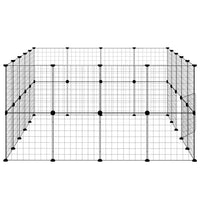 Gabbia per Animali 36 Pannelli con Porta Nera 35x35 cm Acciaio 3114039