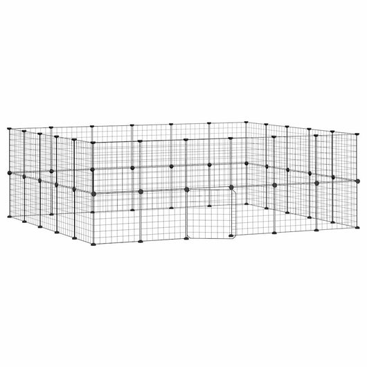 Gabbia per Animali 44 Pannelli con Porta Nera 35x35 cm Acciaio cod mxl 51841