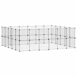 Gabbia per animali con 44 pannelli e porta 35 x 35 cm nera 02_0041586