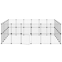 Gabbia per Animali 44 Pannelli con Porta Nera 35x35 cm Acciaio 3114040