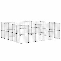 Gabbia per Animali 44 Pannelli con Porta Nera 35x35 cm Acciaio 3114040