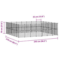 Gabbia per animali con 52 pannelli e porta 35 x 35 cm nera 02_0041590