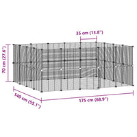 Gabbia per Animali 36 Pannelli con Porta Nera 35x35 cm Acciaio cod mxl 54383