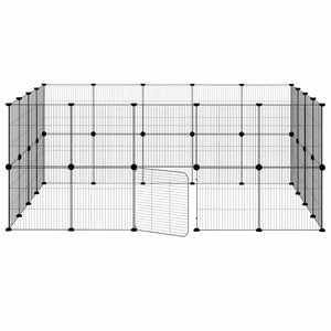 Gabbia per Animali 36 Pannelli con Porta Nera 35x35 cm Acciaio 3114045