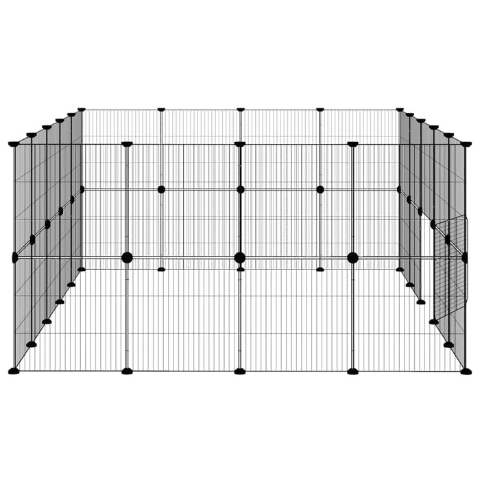 Gabbia per Animali 36 Pannelli con Porta Nera 35x35 cm Acciaio 3114045
