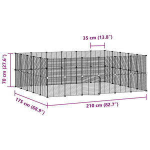 Gabbia per Animali 44 Pannelli con Porta Nera 35x35 cm Acciaio cod mxl 54422
