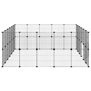 Gabbia per Animali 44 Pannelli con Porta Nera 35x35 cm Acciaio 3114046