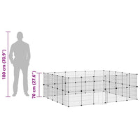 Gabbia per Animali 44 Pannelli con Porta Nera 35x35 cm Acciaio 3114046