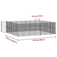 Gabbia per animali con 52 pannelli e porta 35 x 35 cm nera 02_0041589