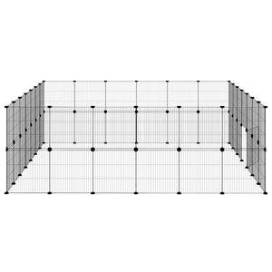 Gabbia per Animali 52 Pannelli con Porta Nero 35x35 cm Acciaio 3114047
