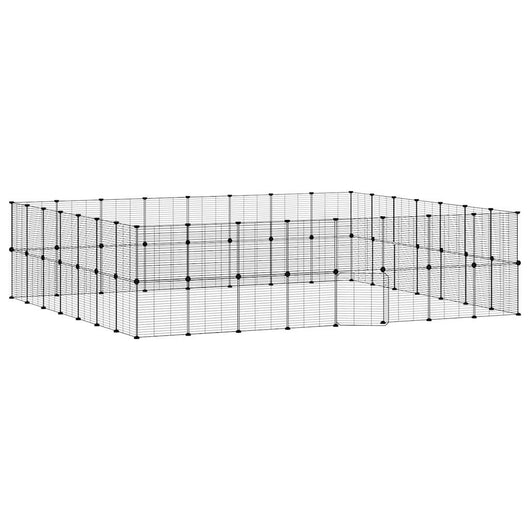 Gabbia per Animali 60 Pannelli con Porta Nera 35x35 cm Acciaio cod mxl 54359