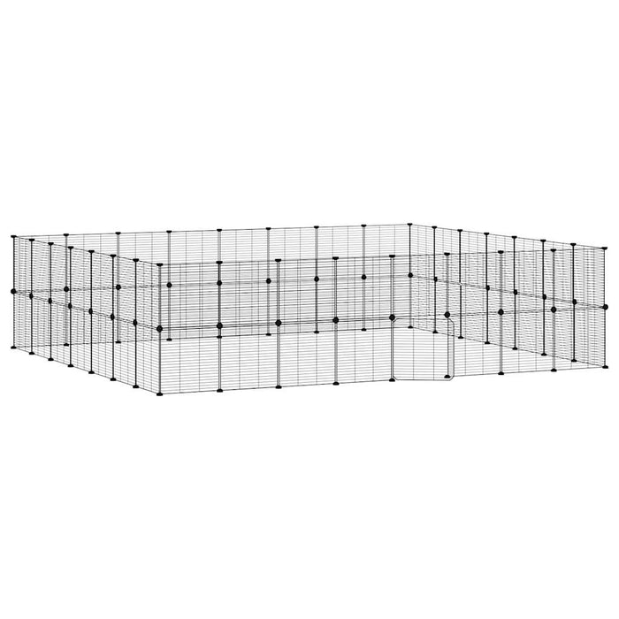 Gabbia per Animali 60 Pannelli con Porta Nera 35x35 cm Acciaio cod mxl 54359