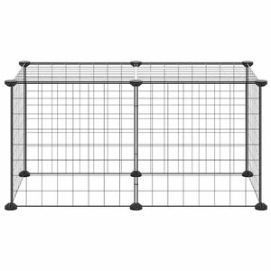 Gabbia per Animali Domestici 8 Pannelli Nero 35x35 cm Acciaio 3114049