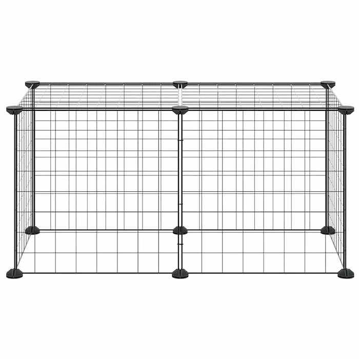 Gabbia per Animali Domestici 8 Pannelli Nero 35x35 cm Acciaio 3114049